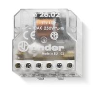 26.02.8.230.0000 Relais électromécanique à impulsions, pas à pas, 230V AC, 2 contacts, normalement ouvert NO NA, 10A, 2 impulsions/séquences, avec circuit bobine et contacts séparés, térupteur, 26.02