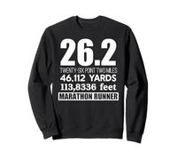 26,2 Miles 46,112 Yards 313,886 Pieds Marathon COURNER Meme Sweatshirt