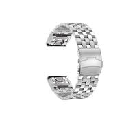 26/22/20mm Bracelet en acier inoxydable entièrement solide Compatible avec Garmin Tactix 7Pro/Fenix 7X 6X Pro 5X Plus(Pins Style Silver,For Garmin 26mm)
