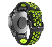 26 22 mm STRAP TRABLE DE MONTRE POUR GARMIN FENIX 7 7X 6 6X PRO FENIX 5X 5 3 3HR S60 MK1 Regardez la sangle de bracelet Easyfit Silicone Easyfit (couleur: gris noir, taille: 22 mm Fenix 7)