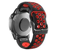 26 22 mm STRAP TRABLE DE MONTRE POUR GARMIN FENIX 7 7X 6 6X PRO FENIX 5X 5 3 3HR S60 MK1 Regardez la sangle de bracelet Easyfit Silicone Easyfit (couleur: gris noir, taille: 22 mm Fenix 7)