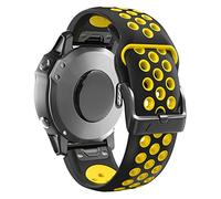 26 22 mm STRAP TRABLE DE MONTRE POUR GARMIN FENIX 7 7X 6 6X PRO FENIX 5X 5 3 3HR S60 MK1 Regardez la sangle de bracelet Easyfit Silicone Easyfit (couleur: gris noir, taille: 22 mm Fenix 7)