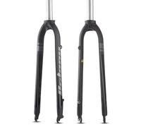 26/27,5/29" Fourches Rigides for Vélo 28,6 Mm / 1-1/8" sans Filetage Tube Droit Fourche Rigide Alliage D'aluminium Frein À Disque VTT Fourche QR 9 X 100 Mm Black-White,29