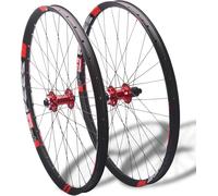 26 27.5 29 inch Mountain Bike Wheelset Disc Brakes MS-Hub for 12 Speed Aluminum Alloy Double Wall Rims Thru Axle 15x100mm/12x142mm(Red,29'')