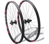 26 27.5 29 inch Mountain Bike Wheelset Disc Brakes MS-Hub for 12 Speed Aluminum Alloy Double Wall Rims Thru Axle 15x100mm/12x142mm(Black,26'')