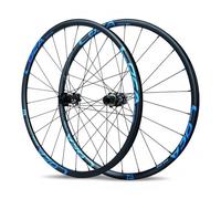26 27,5 29 Pouces Jeu De Roues pour VTT QR 100mm/135mm Roues Avant Et Arrière Jantes en Alliage D'aluminium Frein À Disque Moyeux 24H pour Cassette 8-12 Vitesses(Black-Blue,29'')