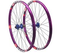 26/27,5/29 Pouces Paire De Roues pour VTT Axe Traversant Boost Roues Avant Et Arrière Moyeux À Frein À Disque 32H pour Cassette 8-12 Vitesses Jantes en Alliage D'aluminium(Blue,27.5in)