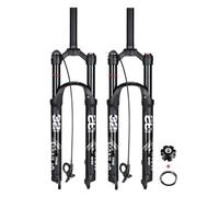 26/27,5/29 Pouces Vélo De Montagne Fourche Air Suspension VTT 1-1/8" Droite/Conique Frein À Disque Fourche Avant Course 120 Mm 9 X 100 Mm Quick-Rack Manuel/À Distance Fourches(Straight-remote,29)