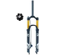 26 27.5 29 Ultra-léger Fourche Suspension Air VTT XC AM Vélo Montagne Fourches Avant Voyage 120mm QR 9mm 1 1/8 Droit Absorbant Les Chocs Verrouillage (Color : Gold Remote, Size : 27.5inch)