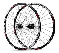26/27,5/29in Paire De Roues pour VTT Démontage Rapide Jantes en Alliage D'aluminium Freins À Disque Avant Et Arrière Moyeux 32H pour Cassette 8/9/10/11/12 Vitesses(Black-Red,29in)