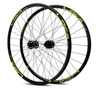26/27,5/29in Paire De Roues pour VTT Frein À Disque Jante en Alliage D'aluminium 28 Trous Moyeux Avant Et Arrière 100/135 Mm QR pour 8-12 Vitesses Roue Libre Jeu De Roues(Giallo,29inch)