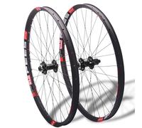 26 27,5 29in Paire De Roues pour VTT Freins À Disque Moyeu MS pour 12 Vitesses Alliage D'aluminium Jantes À Double Paroi Axe Traversant 15 X 100/12 X 142mm(Black,29'')