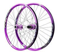 26/27,5/29in Paire De Roues VTT Jantes en Alliage D'aluminium Freins À Disque Moyeux À Axe Traversant Boost F15x110mm/R12x148mm pour Cassette 8-12 Vitesses(Black Purple,27.5'')