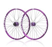 26/27,5/29in Roue De Vélo De Montagne Axe Traversant Avant 20 X 110mm Arrière 12 X 150mm Jante en Alliage D'aluminium Frein À Disque 32H Moyeux pour 7 À 12 Vitesses(Purple,29'')