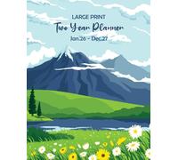 26-27 Two Year Large Print Planner: 24 Months of Monthly from January 2026 to December 2027 with Beautiful Landscape, including U.S. Federal Holidays and Inspirational Quotes.