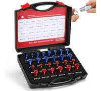 26/44 Pcs Alloy Nut and Bolt Thread Inspector, Nut and Bolt Thread Checker, SAE and Metric Threads Checker Gauge Set for Bolts Size Identification and Industrial Dimensional Measurement (26 PCS)