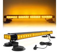 26,6 Pouces 54 LED stroboscophes Clignotant Barre Lumineuse Double côté de l'urgence à l'urgence Barre d'éclairage avec magnétique pour la sécurité du Toit de camions de Voiture （Ambre, 12-24V