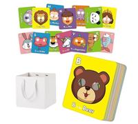 26 Cartes Colorées Avec Masques De L'alphabet, Flash Géantes Visages D'animaux ABC, Jeu D'apprentissage La Reconnaissance Des Lettres, Jeux Éducatifs Interactifs(1pcs)