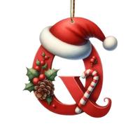 26 Christmas Letter Decorations A to Z (Without H and V) Hanging Christmas Tree Pendant Alphabet Letters Named Alphabet Decorations Christmas Tree Decorations Luminaire Plafonnier (P, One Size)