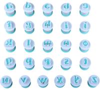 26 emporte-pièces Lettres Fondant Emporte-pièces Alphabet Décoration de gâteaux Pâtisserie Set d'accessoires Éjecteur Tampon Biscuit Pâte d'amande (Lettres créatives)