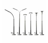 26 lampadaires en 6 modèles non fonctionnels-HO-1/87-FALLER 180538