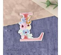 26 lettres broderie fleurs et lettres patchs pour vêtements coudre décoratif badge applique adhésif brodé patch fer sur-l