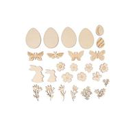 26 minis silhouettes de Pâques en bois