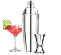 26 onces 750 ml, Shakers à cocktail Ensembles à cocktail en acier inoxydable Passoire de barman intégrée avec tasses à mesurer 15/30 ml Accessoires de bar à boissons