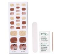 26 PCS Bandes d'Ongles en Gel Semi-Durci Couverture Complète Autocollants d'Ongles en Gel Uv Autocollants 'Orteils Longue Durée Bandes Carrées Réutilisables pour Femmes Filles Orteil