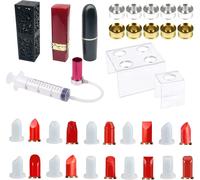 26 Pcs Moule De Rouge À Lèvres Bricolage, 10 Formes Rouge À Lèvres Moule Avec Support, Tube De Rouge À Lèvres, Dénudeur Pour Le Rouge À Lèvres, Baume À Lèvres Diy