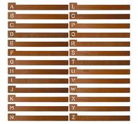 26 Pcs Séparateur de Disque Vinyle en Bois Intercalaires Alphabétiques A-Z