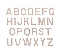 26 Pièces Autocollants Lettres Strass Or Auto-adhésifs