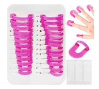 26 Pièces Clips Anti-Déversement Pour Nail Art, Outils De Manucure Avec Colle Anti-Déversement, Aide À L'Application De Vernis À Ongles, Modèle Anti-Déversement, Accessoires De Manucure Diy