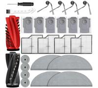 26 pièces d'accessoires pour le robot aspirateur Roborock Saros 10, 2 brosses principales, 6 sacs à poussière, 4 chiffons, 4 balais latéraux, 4 filtres, 4 brosses latérales, 1 brosse de nettoyage, 1