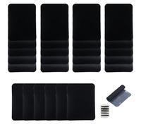 26 pièces de patchs thermocollants noirs, patchs pour jeans avec 1 kit de couture, patchs de réparation pour vêtements, robes, chemises, manteaux, jeans (noir)