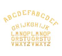 26 Pièces Écussons à Lettres Brodées, Alphabet Anglais, Orange
