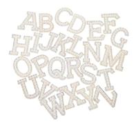 26 Pièces Écussons Thermocollants Lettres 3d et Perles, Lot | Application Vêtement, Réparation Discrète des Trous, Finition Décorative, pour Cuir et Livres