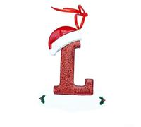 26 pièces en résine Lettre Ornement Kit pour écrire des noms, des initiales ou des vœux courts sur décoration de Noël (L)