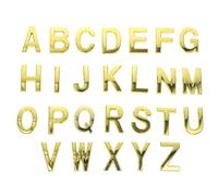 26 Pièces Panneau de Lettres D’adresse Alphabet Adhésif 5cm Doré