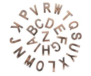 26 Pièces Panneau de Porte D'entrée Lettre Adhésive Alphabet 5cm | Résine Finition Brillante, Relief Tridimensionnel, Lisible, pour Chambre D’hôtel et Maison
