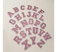 26 pièces Patchs à repasser avec sequins pailletés et broderie, lettres anglaises brillantes à la mode pour vêtements, chapeaux et accessoires décoratifs de luxe L,M,S,H,A,T,O,X,B,C,D,E,F,G,I,J,K,N,P,
