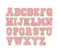 26 pièces Patchs autocollants en forme d'alphabet, motifs DIY, convient pour les bouteilles d'eau, jeans, vestes, sacs à dos (les en forme de cœur sont à repasser) L,M,S,H,A,T,O,X,B,C,D,E,F,G,I,J,K,N,