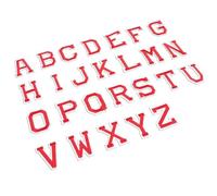 26 Pièces Patchs Lettres Anglais Autocollants, Rouge, DIY | Polyester Non Tissé, Pose au Fer Facile, pour Robes et T-shirts, Usage Costume et Marquage