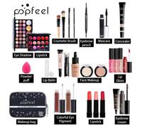 26 pièces-POPFEEL Kit de maquillage professionnel pour femme, fard à barrage, rouge à lèvres, correcteur, mas