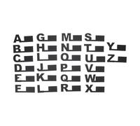 26 séparateurs d’albums CD en plastique noir A à Z | Organisation alphabétique, repérage rapide des sections, étiquetage complet, usage pour étagères, vinyles et dossiers