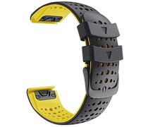 26 STACTES DE LA MONTRE DE 22 mm pour Fenix 6 6x Pro 5 5x 3 3HR 935 945 Watch Silicone Correa Smart Watch Release Slectand (Couleur: Black Grey, Taille: 26 mm Fenix 3 3HR)