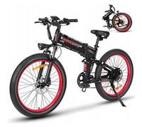 26'' Vélo électrique Samebike LO26PLUS,48V15AH,1000W,Autonomie 110KM,Vitesse maximale 45KM/H,frein hydraulique E-Bike VTT Pliable,Noir Noir G