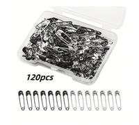 260/120 pièces Boîte d'épingles de sûreté mini, convenant pour les vêtements DIY et l'artisanat - Couleurs noir et blanc - Durable et résistant à la rouille. Taille Unique,240 pièces,120 pièces,Couleu