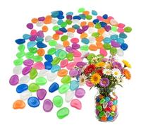 260 Pcs Glow In The Dark Pebbles - Multi-Colour Garden Stones | Rainbow Glowing Rocks For Walkways, Patios & Plant Pots, Solar Powered Decorative Stones For Fish Tanks & Aquariums, 1-Pack