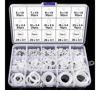 260 Pieces 15 Sizes O Ring Seal Kit Assortment Silicone O-Ring Gasket Sealing O-Rings For Plumbing And Vehicle Repair,White